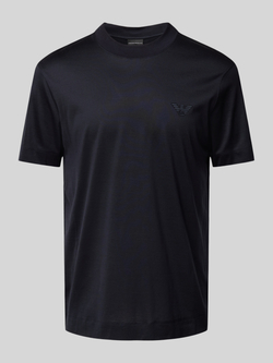 Emporio Armani Aquila Floccata T-shirt voor heren Blue Heren