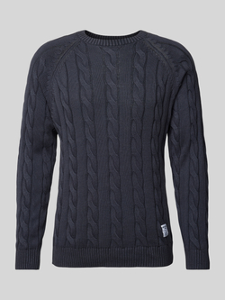 Pepe Jeans Gebreide pullover met kabelpatroon model 'Camdem'