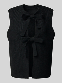Pieces Mouwloos vest met strik model 'SILLY'