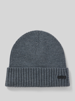 Boss Beanie met labelbadge model 'Fati'
