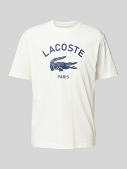 Lacoste T-shirt met labelprint model 'HERITAGE'