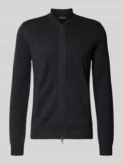 Christian Berg Men Slim fit gebreid jack met opstaande kraag