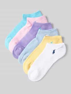 Polo Ralph Lauren Sneakersokken met labeldetail in een set van 6 paar
