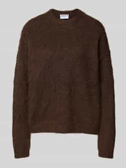 Jake*s Collection Relaxed fit gebreide pullover met wol
