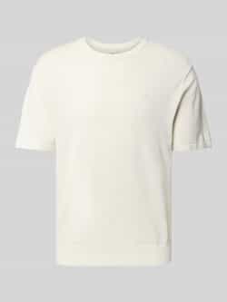 CK Calvin Klein T-shirt met logostitching model 'SUPIMA'