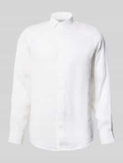 Armani Exchange Linen Overhemd met Lange Mouwen White Heren