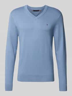 Tommy Hilfiger Regular fit pullover van een mix van katoen en kasjmier