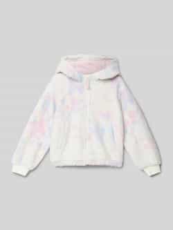 s.Oliver RED LABEL Regular fit sweatshirt in teddypluche met geribde manchetten