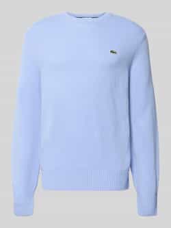 Lacoste Regular fit gebreide pullover van pure wol