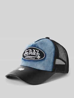 Von Dutch Trucker-pet in denim- en leerlook model 'BOSTON'