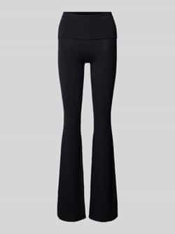 Review Flared cut sweatpants met elastische band