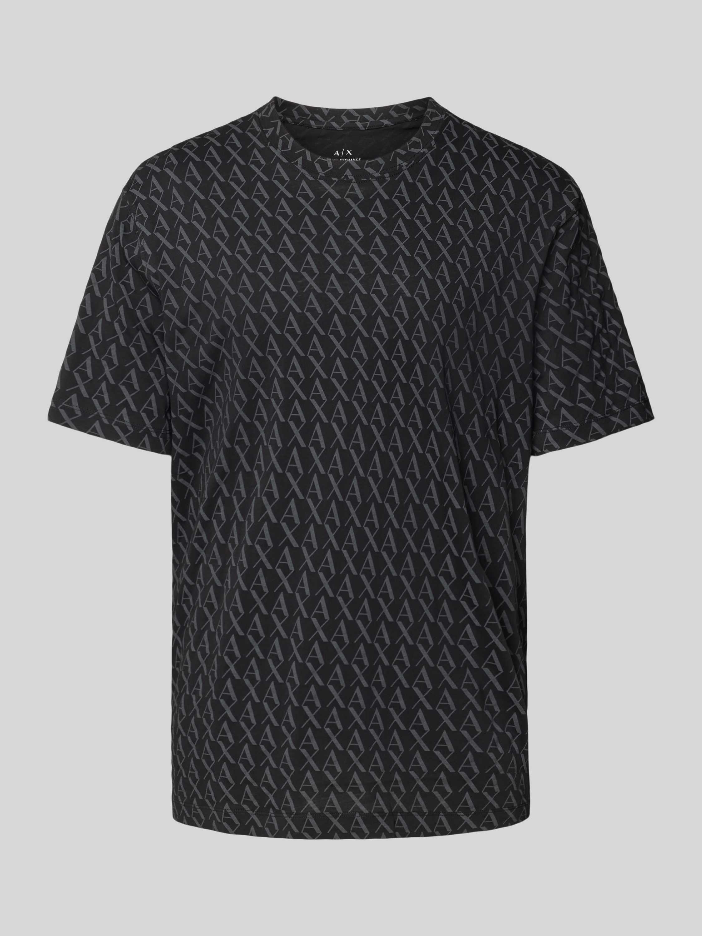 Armani Exchange T-shirt met all-over labelprint