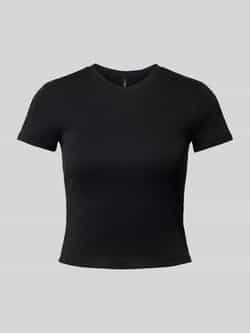 Only Shirt met korte mouwen ONLELINA S S O-NECK SHORT TOP JRS NOOS