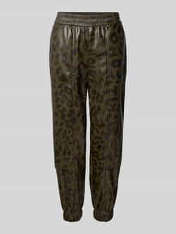 Marc Cain Broek in leerlook met elastische band