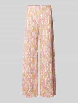 SEDUCTIVE Broek in roze met all-over motief model 'KIMBERLY'