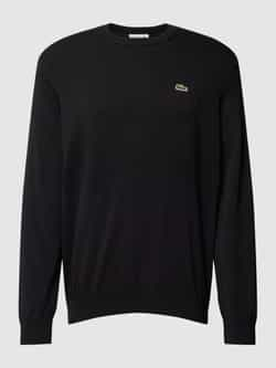 Lacoste Gebreide pullover met labelstitching