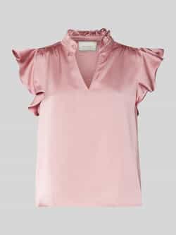 NEO NOIR Regular fit blousetop met opstaande kraag model 'Stella'