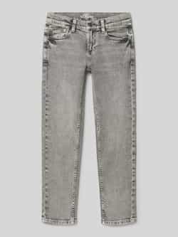 S.Oliver RED LABEL Straight fit jeans van katoenmix met destroyed-details model 'PETE'
