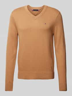 Tommy Hilfiger Gebreide pullover met logostitching model 'PIMA'