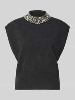 Gestuz Gebreid jack met opstaande kraag model 'manzi'