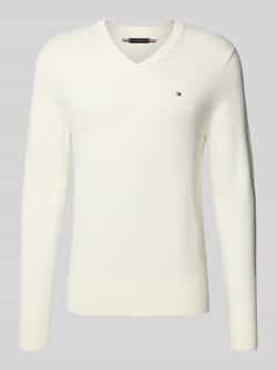 Tommy Hilfiger Regular fit pullover van een mix van katoen en kasjmier