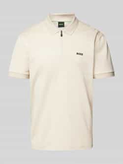 BOSS Green Poloshirt met labeldetail model 'Philix'