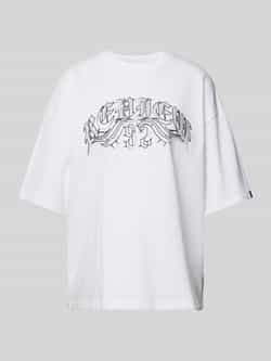 Review Oversized T-shirt met labelprint