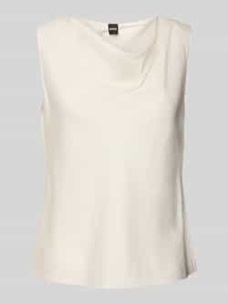 Boss Regular fit zijden blousetop met cascadehals