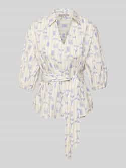 Christian Berg Woman Selection Regular fit blouse met strikceintuur