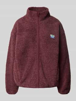American vintage Fleecejack met opstaande kraag en labeldetail model 'HOKTOWN'