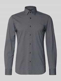 Boss Slim fit vrijetijdsoverhemd met all-over motief model 'HANK'