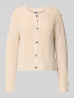 MORE & MORE Gebreid jack met ronde hals en knoopsluiting