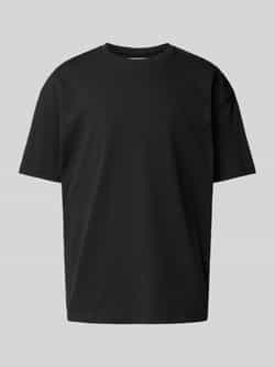 Samsøe T-shirt met geribde ronde hals model 'HUDSON'