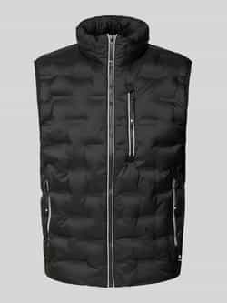 Tom Tailor Regular fit bodywarmer met opbergvak voor capuchon in de kraag
