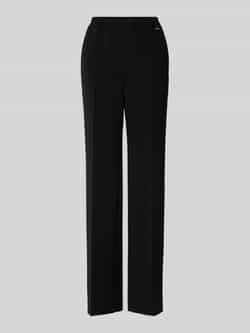 Marc Cain Straight leg stoffen broek met labelapplicatie