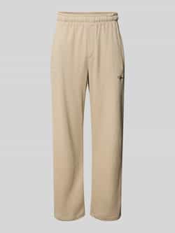 Pegador Wide fit sweatpants met logostitching model 'Rib'