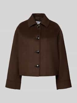 Jake*s Collection Relaxed fit jack met wol en platte kraag