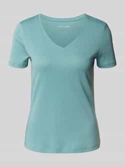 Christian Berg Woman T-shirt met geribde V-hals
