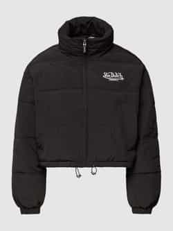 Von Dutch Kort gewatteerd jack met labelprint