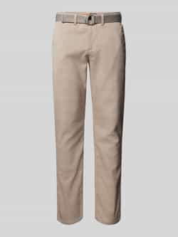 MCNEAL Straight fit stoffen broek met riem
