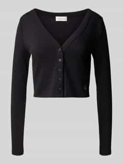 Calvin Klein Jeans Kort gebreid jack met knoopsluiting