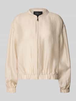 S.Oliver BLACK LABEL Relaxed fit blouson van een mix van lyocell en linnen