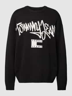 Tommy Hilfiger Graffiti Sweater Relaxte Pasvorm Black Heren