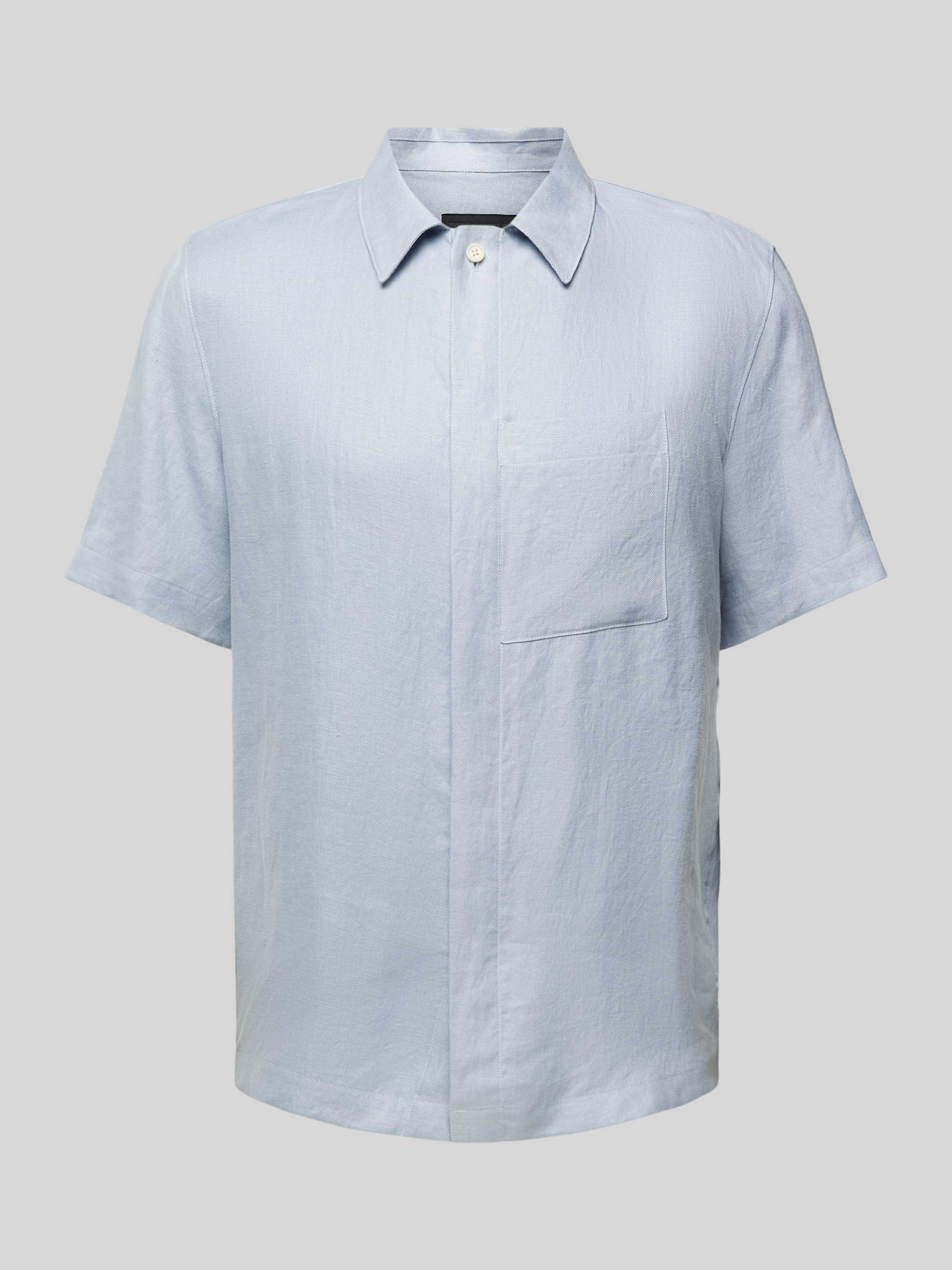 Drykorn Regular fit linnen overhemd met blinde knoopsluiting model 'TEED'