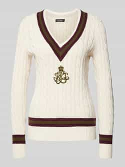 Lauren Ralph Lauren Gebreide pullover met V-hals model 'MEREN'