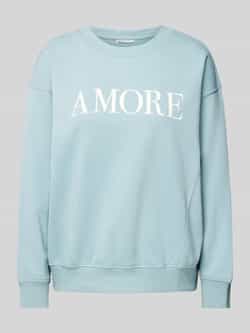 Tom Tailor Denim Comfort fit sweatshirt van katoenmix met tekstprint
