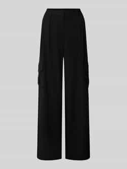 Stefanel Wide leg bandplooibroek met cargozakken