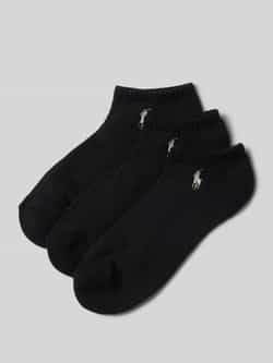Polo Ralph Lauren Sneakersokken met labeldetail in een set van 3 paar