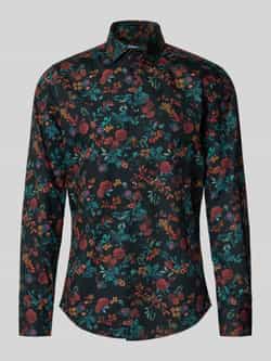 Seidensticker Slim fit vrijetijdsoverhemd met all-over bloemenprint model 'New'