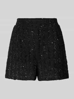 Ichi Regular fit korte broek met pailletten model 'Ninky'